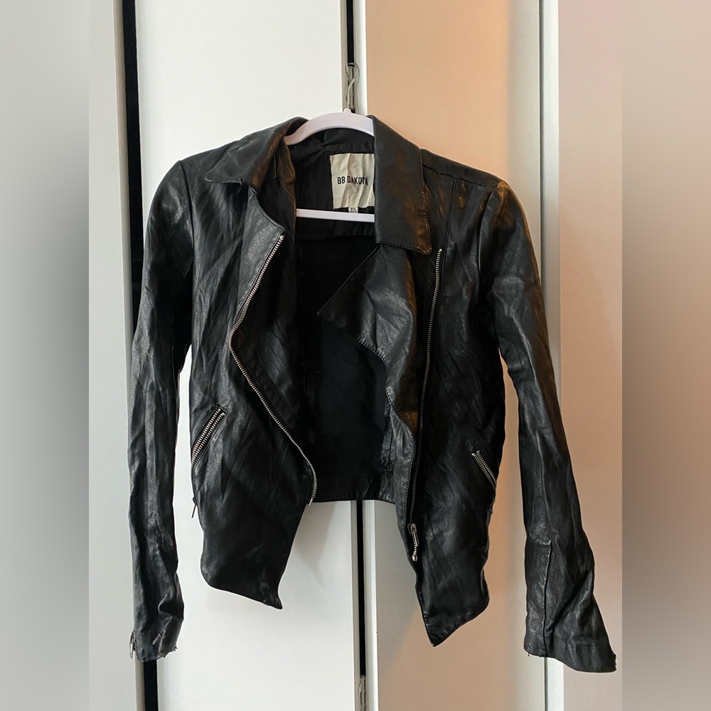 XS vegan leather jacket
